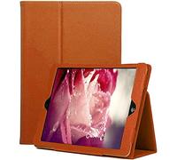 Leather Flip Stand Folio Case Plain Cover for Apple iPad Air 2nd Generation A1566 A1567 (Brown)