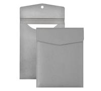 Leather Folder 2 Pcs Vertical A4 File Bag Business Document Storage Waterproof Moisture Proof Strong Magnetic Buckle(Grey)