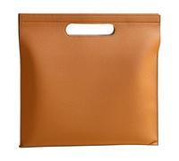 Leather Folder A4 Heavy Leather Document Bag, Conference Brochure, Office Organizer, Folder Conference Folder a4(Orange)