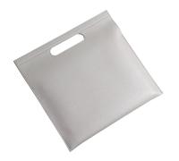 Leather Folder A4 Heavy Leather Document Bag, Conference Brochure, Office Organizer, Folder(Silver)