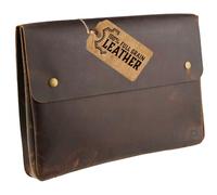 Leather Folder, Full Grain Leather File Folder Organizer Document Holder, Portfolio for Men - Spacious Folio Laptop Sleeve Case for 13" 14" 15” Laptops, MacBook & Tablets by MOONSTER