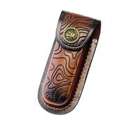 Leather Folding Knives Sheath Reinforced Stitching Wear Resistant Premium Belt Loop Protective Sleeve for Gear Cutter Storage Pouch with Belt Clip