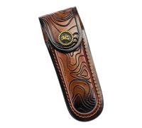 Leather Folding Knives Sheath Reinforced Stitching Wear Resistant Premium Belt Loop Protective Sleeve for Gear Cutter Storage Pouch with Belt Clip