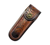 Leather Folding Knives Sheath Reinforced Stitching Wear Resistant Premium Belt Loop Protective Sleeve for Gear Cutter Storage Pouch with Belt Clip