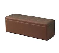 Leather Folding Sto Bench Cube Foot Stool - Versatile Footrest & Step Stool for Living Room, Bedroom, Office, Garden - Wine Red, Size: 40x40x40cm (15.7x15.7x15.7in)