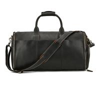Leather Folding Suit Bag Man Business Travel Bag with Shoe Pocket Clothes Cover Luggage Duffel Bag Man Bag