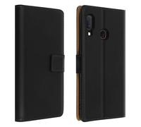 Leather Folio Case for Galaxy A20e, Video Stand Real Leather