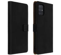 Leather Folio Case for Galaxy A51, Video Stand Real Leather