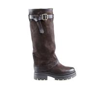Leather Gaiter Calf Boots Dark Brown