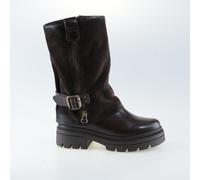 Leather Gaiter Calf Boots Dark Brown