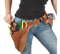 Leather Garden Tool Belt for women & men- Utility belt apron for gardening, DIY, florist & carpenter -Tool Organizer Holster Pouch, Gardening gifts -Florist tool belt- Multiple pockets for han