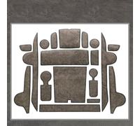 Leather Gate Slot Mat Cortex Cup Holder Water Coaster Storage Accessories For Hyundai For SantaFe 2023 2024 Protects the original vehicle surface(Titanium)