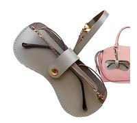 Leather Glasses Bag, Soft Leather Sunglasses Bag, Portable Glasses Case Sunglasses Pouch Outdoor Carrying Organizer Eyeglass Bags With Lanyard, Anti-Scratch PU Leather Glasses Case For Women Men