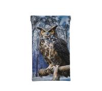 ASEELO Leather Glasses Case Owl Sitting Tree Fence Sunglasses Eyeglass Case Stylish Portable Travel Squeeze Top Leather Sunglasses Bag Eyeglass Box for Women Men Girl