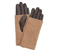 Leather Gloves with Knitted Cuff Women COMMA Marron S