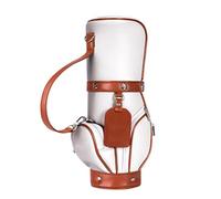 Leather Golf Ball Holder - Mini Waist Bag Sport, Practical Belt Bag , Ball Bag, Robust PU Leather Accessories, Sporty Birthday Gift for Golfers with Carabiner Hook