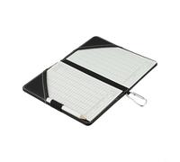 Leather Golf Scorecard Holder With Pen Clip, Quality Wallet For Score | Book & Tracking Records, Compact Case For Referees Club Members Competitions, Black