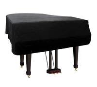 Leather Grand Piano Cover Grand Piano Protective Cover Double-Layer Dustproof Piano Cover Soft Lining Large Black Piano Cover