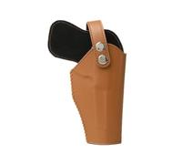 Leather Gun Holster, IWB Concealed Carry Handgun Pouch with Metal Clip