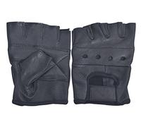Leather Half Finger Biker Gym Body Building Weight Lifting Gloves (X-Small)