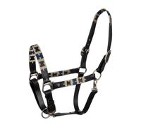 LEATHER HALTER WITH GEOMETRIC PATTERN