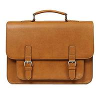 Leather Handbag Business Briefcase Men Laptop Bag Leather Schoolbag Male Shoulder Bag Textbook Bags (Black blue 1)