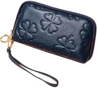Leather Handbags Women's Wallets Coin Purses Pouches Cowhide Money Organizers Evening Bags Money Clips(Blue)