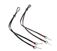 Leather Hat Chin Strap Stampede Strings Cowboy Hats Removable Hat Chin Cord for Cowboy Sun Hats, Black and Brown, 6 7/8-7 5/8