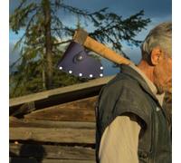 Leather Hatchet Sheath Protective Cover for Axe Head Guard - for durable Bushcraft Tool Holster Camping Hiking Outdoor Gear 13.5cm Brown