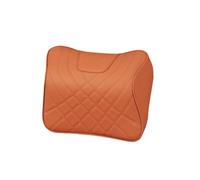 Leather Headrest Car Neck Pillow Seat Support Pillow Compatible For Benz Audi BMW Jeep KIA Toyota Volvo Ford Honda VW, Etc(Orange)