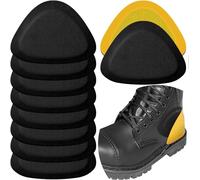 Leather Heel Pads, 2 Pair Grips Liner Cushions Protectors for Pain Relief, Inserts for Women/Men Loose Shoes - Improved Comfort and Fit (Black)