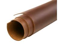 Leather Hides for Crafts,Genuine Cowhide Tooling Sheets for DIY Upholstery Multicolor Multiple Sizes(Dark Brown,10x10cm)