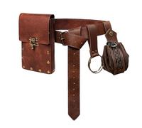Leather Hip Bag, Renaissance Belt Bag, Halloween Steampunk Retro Motorcycle Bag, Hip Bag, Sporty Riding Waist Belt Bag For Daily Use, brown, see description, See description