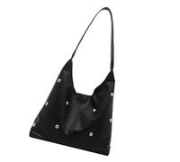 Leather Hoboes Bags For Women Soft Shoulder Purse Slouchy Toted Handbags Crescents Shoulder Bags Punk Underarm Purses Hoboes Toted Handbags For Women