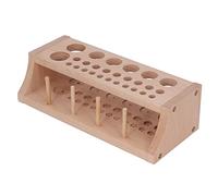 Leather Holder Tool, 98 Holes Easy Storage Multifunctional Sturdy Wooden Leather Craft Tools Rack Leathercraft Craft Tool Rack with 3 Grid for Leather Working Making Punch Tools Organizer Storage