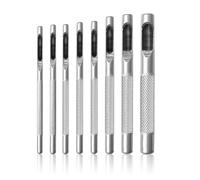 Leather Hole Punch, 8 Pcs Leather Belt Hole Puncher Tool 1.5-5mm Steel Round Hollow Punches Set for Leathercraft Belts Canvas
