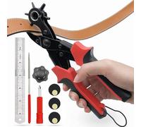 Leather Hole Punch,Belt Hole Puncher for Leather& Leather Punch Tool for Belts Diameter: 4.5/4/3.5/3/2.5/2mm Leather Hole Puncher for Leather, Plastic, Handbags & More Multi Hole Sizes Maker Tool