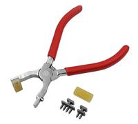 Leather Hole Punch Tool, 4mm Silent Leather Hole Punch Stitching Hand Pliers Leather Craft Tool for Belts, Straps, Saddles, Shoes, DIY Home Leather Plier Stitching Punch 2 and 4 Teeth Replaceable