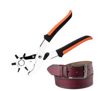 Leather Hole Puncher, Watch Strap Punch, Ergonomic Handle Tool Multi Functional Crafting Punch, Leatherwork Tool with Compact Design, Fabric Shoes Saddles Use Sleek and Modernized Design