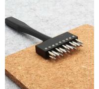 Leather Hole Punches, 5-14 Holes Puncher, DIY Hand Perforated Round Stitching Punch Tools, Large Hole 3mm, Small Hole 1mm, for Leather Shoes Bags