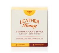Leather Honey Leather Care Wipe Kit: Clean & Restore On-The-Go. Use for Leather Couches, Car Seats, Purses, Shoes & Bags. Safe for Any Color. Non-Tox