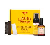 LEATHER Honey Suede & Nubuck Care Kit: Cleaner, Protector, Suede Brush & Eraser: Clean, Protect & Restore Shoes, Boots, Uggs, Furniture, Jackets, Bags and Apparel. Safe for Any Color