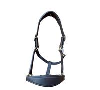 Leather Horse Halter Headcollar Anatomical Design Padded Noseband Brass Hardware Brown (Pony)