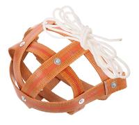 Leather Horse Muzzle Brown Breathable Grazing Mask for Cattle