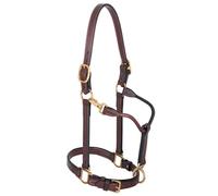 Leather Horse Track Halter, Mahogany, 1" Cob