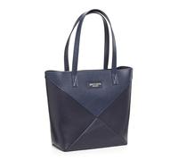 Leather Hub Voyager 100% Genuine Leather Tote Bag for Women - RFID Blocking & Water-Resistant Shoulder Handbag - Work, Travel & Everyday Use (Navy)