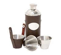 Leather Hunters Flask Brown by David Nickerson