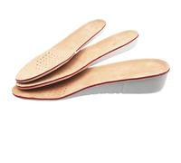 Leather Insoles Height Increase Insole Shoe Pad Inserts Foot Care Pad(15mm Height,S 225mm to 260mm)