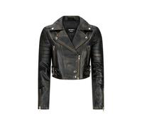 Leather Jacket Cross Zip Biker Brando Classic TruClothing Gold L