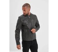 Leather jacket Iron & Resin Gafino Lamb Vita Gris L